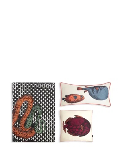 Fornasetti Pesce Balestra Cushion (45cm X 45cm) In Neutrals