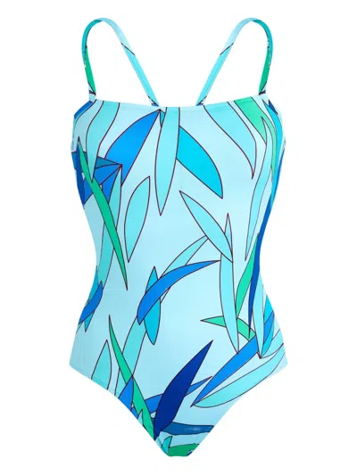 Vilebrequin Madrague Crossed Back Straps One-piece Swimsuit In Thalassa