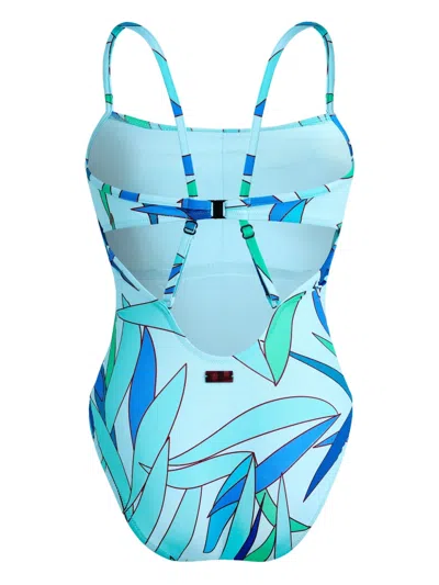 Vilebrequin Madrague Crossed Back Straps One-piece Swimsuit In Thalassa