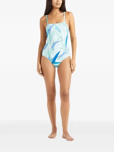 Vilebrequin Madrague Crossed Back Straps One-piece Swimsuit In Thalassa
