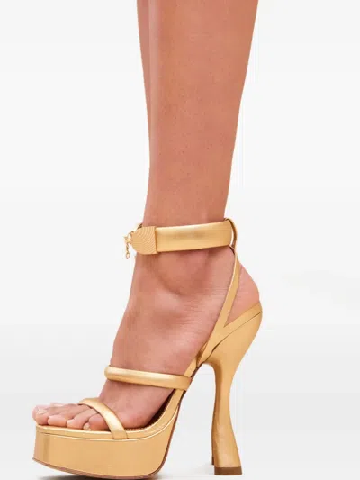 Cult Gaia Elodie Platform Sandals In Gold