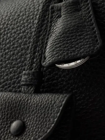 Prada Leather Tote Bag In Black