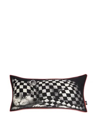 Fornasetti High Fidelity Rectangular Cushion (50cm X 25cm) In White
