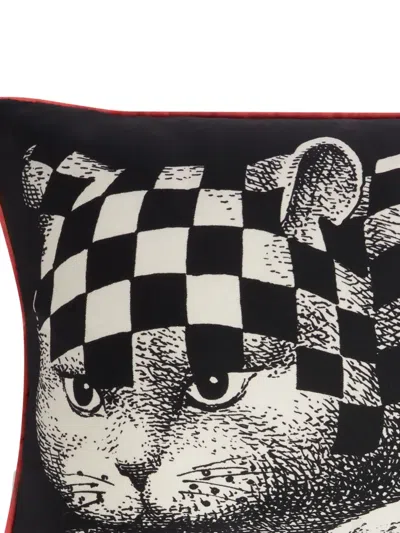 Fornasetti High Fidelity Rectangular Cushion (50cm X 25cm) In White