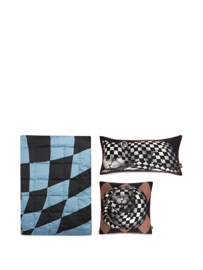 Fornasetti High Fidelity Rectangular Cushion (50cm X 25cm) In White