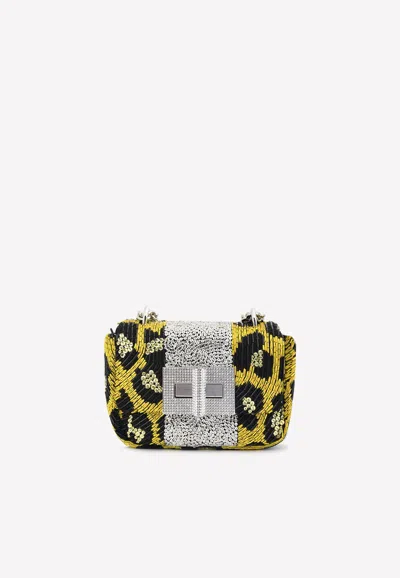 Tom Ford Mini Natalia Crystal-embellished Shoulder Bag In Yellow