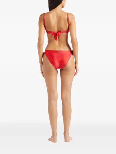 Vilebrequin Flower Power Bra Bikini Top In Red