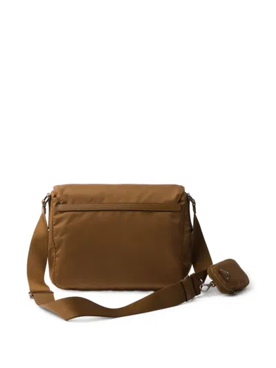 Prada Re-nylon Shoulder Bag In Brown