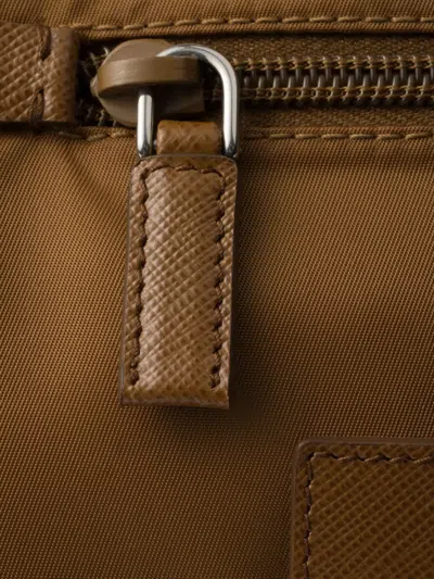 Prada Re-nylon Shoulder Bag In Brown