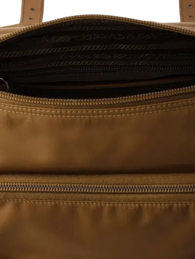 Prada Re-nylon Shoulder Bag In Brown