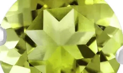 A & M A&m Round Cubic Zirconia Birthstone Stud Earrings In Peridot