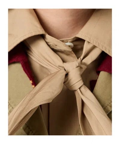 Miu Miu Satin Garment-dyed Utility Jacket In Brown