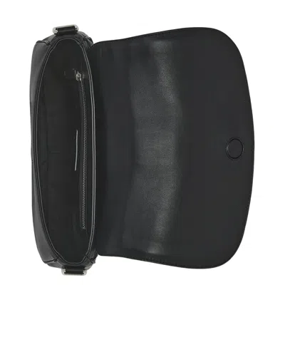 Alexander Mcqueen Mini T-bar Leather Shoulder Bag In Black