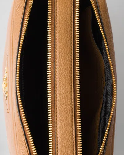 Prada Daino Soft Leather Camera Crossbody Bag In Brown