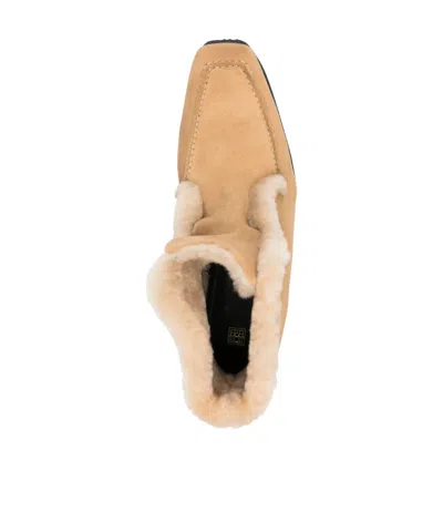 Totême Toteme Shearling-edge Winter Boots In Brown