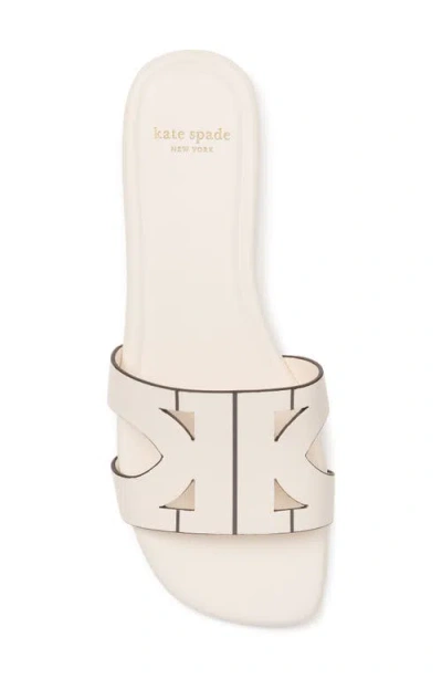 Kate Spade New York Duo Smooth Leather Slide Sandal In Cream