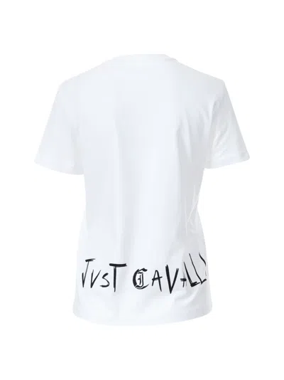 Just Cavalli Cotton T-shirt In White