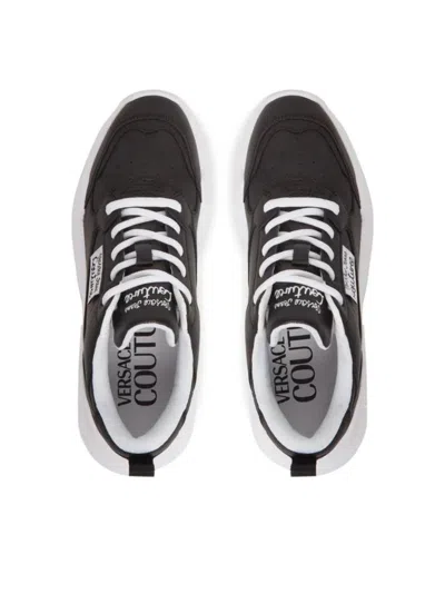 Versace Jeans Couture Black Speedtrack Sneakers In Black