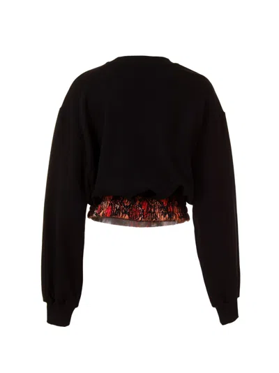 Just Cavalli Cotton Sweatshirt In Black
