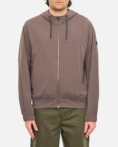 Herno Men Hooded Sweatshirt With Zip In Beige