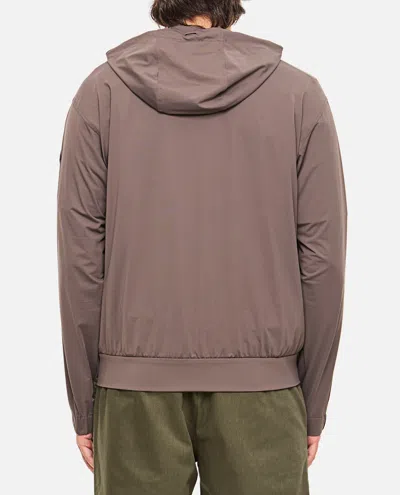 Herno Men Hooded Sweatshirt With Zip In Beige