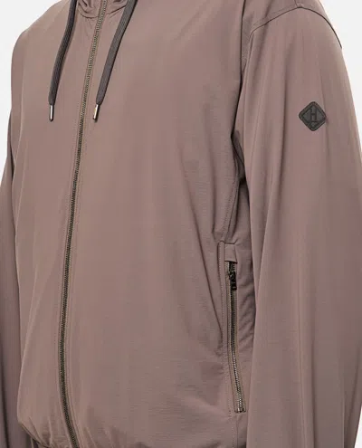 Herno Men Hooded Sweatshirt With Zip In Beige
