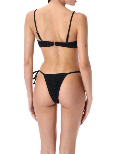 Reina Olga Skimpy Carioca Bikini Bottom Set In Black
