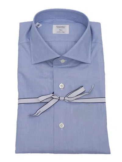 Mazzarelli Light Blue Shirt In Light Blue