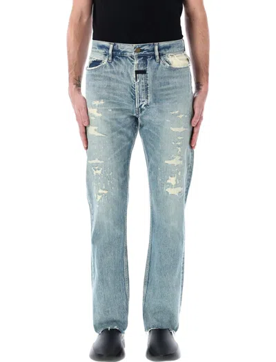 Fear Of God 5 Pocket Straight Leg In Blue