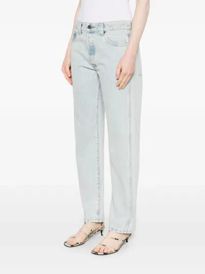 Khaite Callum Mid-rise Straight-leg Jeans In Blue