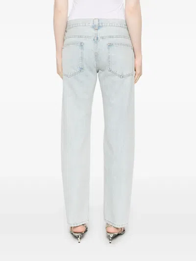 Khaite Callum Mid-rise Straight-leg Jeans In Blue