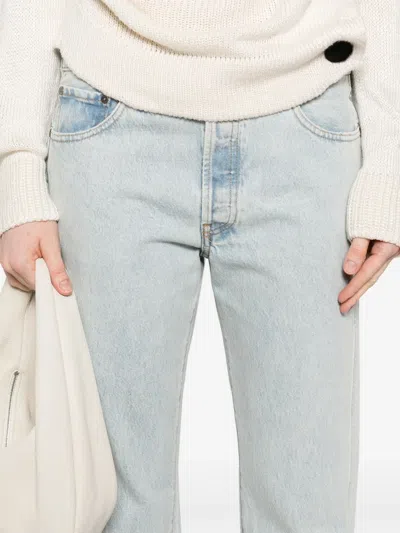 Khaite Callum Mid-rise Straight-leg Jeans In Blue