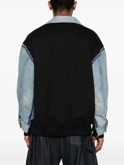 Junya Watanabe Denim Jacket With Cardigan In Blue