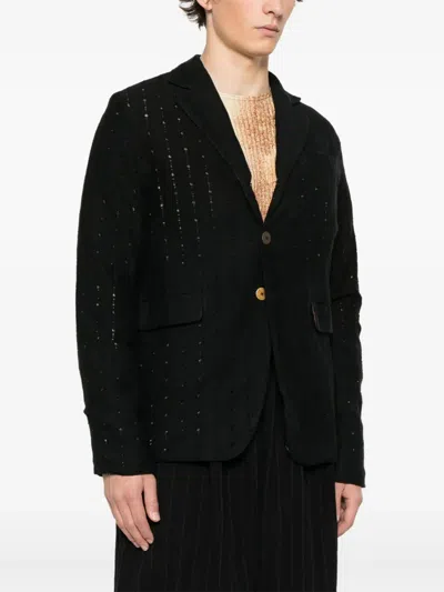 Chiahung Su Distressed Blazer In Black