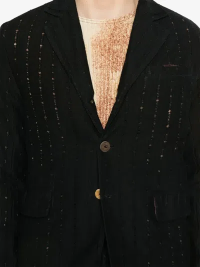 Chiahung Su Distressed Blazer In Black