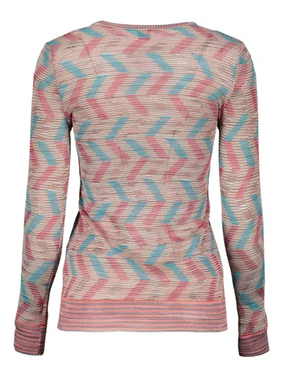 Missoni Zigzag-pattern Jumper In Pink