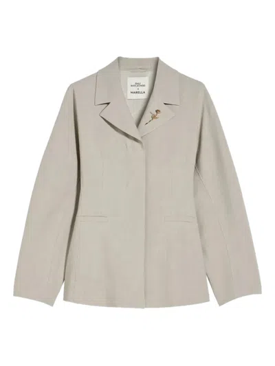 Marella Single-breasted Blazer In Beige
