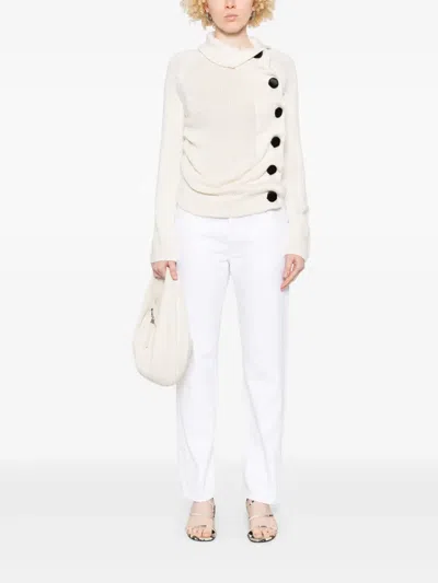 Khaite Lorrai Silk Cardigan In Neutrals