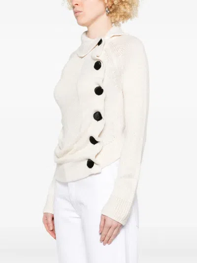 Khaite Lorrai Silk Cardigan In Neutrals
