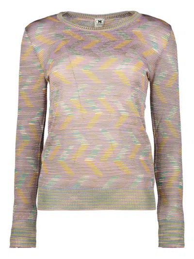 Missoni Zigzag-pattern Jumper In Pink