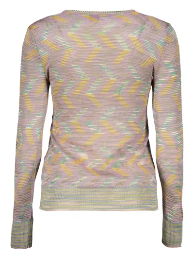 Missoni Zigzag-pattern Jumper In Pink