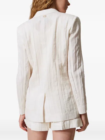 Twinset Single-breasted Blazer In White