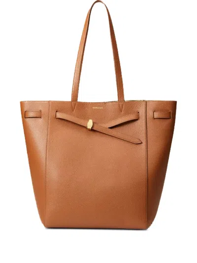 Veronica Beard Dash Leather Tote Bag In Brown