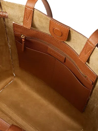 Veronica Beard Dash Leather Tote Bag In Brown