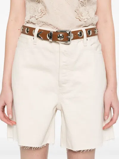 Frame The Timeless Shorts In Neutrals