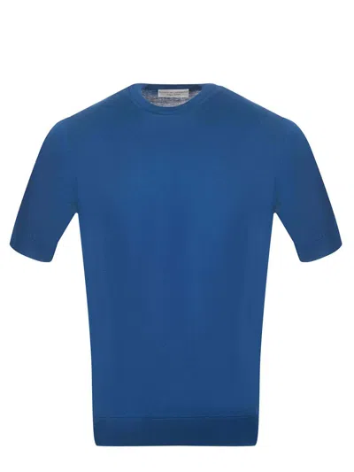 Filippo De Laurentiis Short-sleeved Crewneck T-shirt In Blue