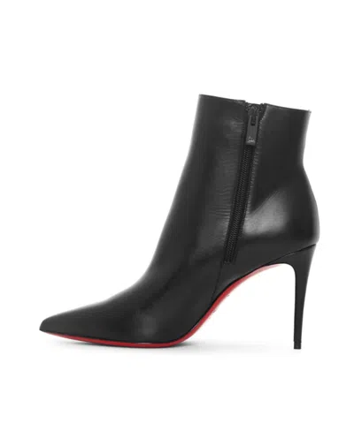 Christian Louboutin So Kate Booty High Heels Ankle Boots In Black Leather In Black