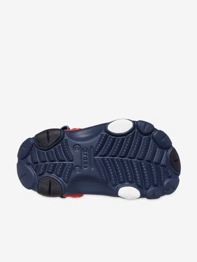 Crocs Spiderman Print Rubber  In Blue