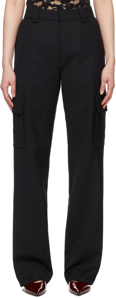 Anine Bing Dayton Woven Cargo Pants In Black