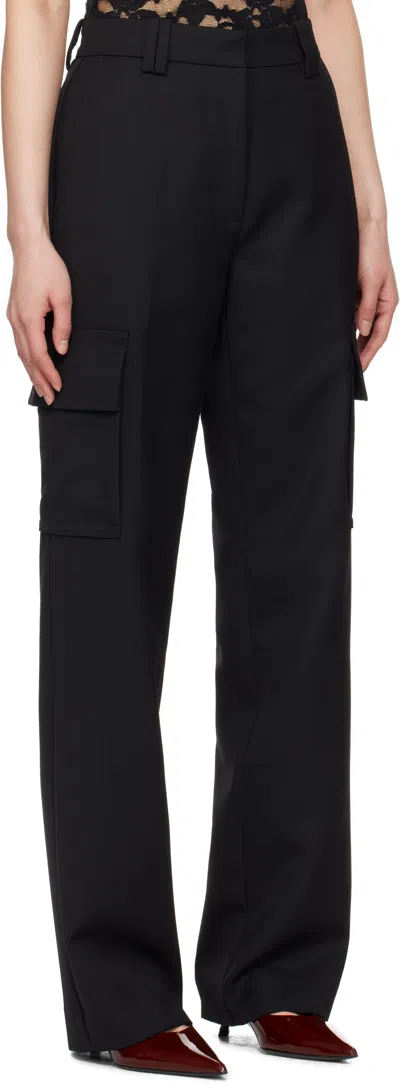 Anine Bing Dayton Woven Cargo Pants In Black